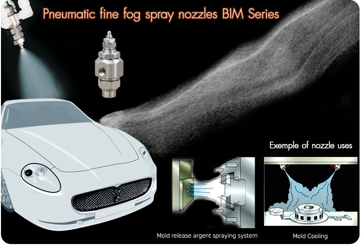 pneumatic fine mist nozzle
