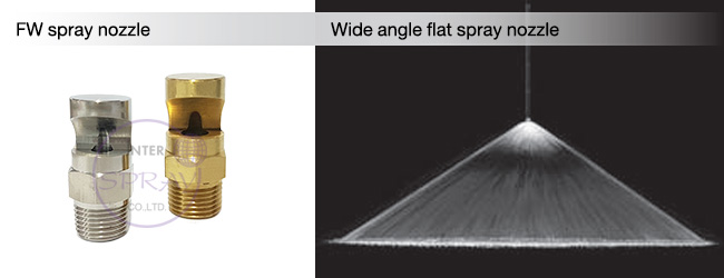 FW wide angle spray nozzle
