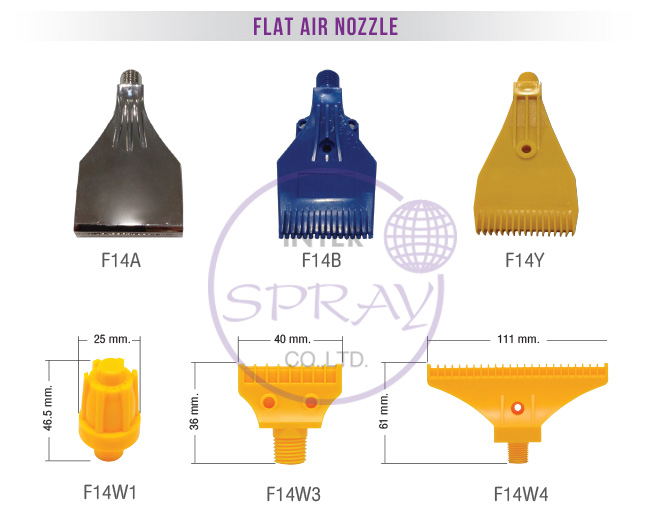 flat air nozzle plastic and aluminum
