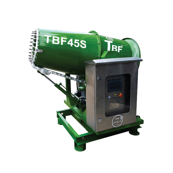 TBF-45S เครื่องพ่นน้ำละอองละเอียดระยะไกลสำหรับพ่นน้ำลดฝุ่น ควัน สเปรย์ได้ไกล 45 เมตร