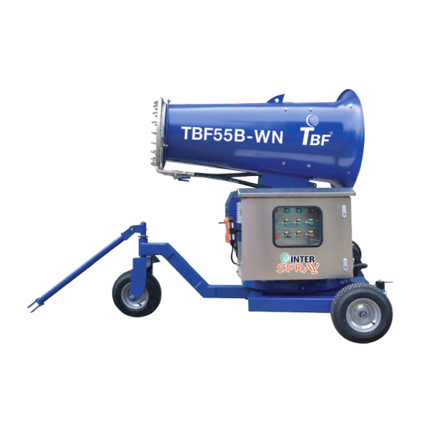 TBF-55B-WN เครื่องพ่นน้ำละอองละเอียดระยะไกลสำหรับลดฝุ่น กำจัดกลิ่น สเปรย์ได้ไกล 50 เมตร